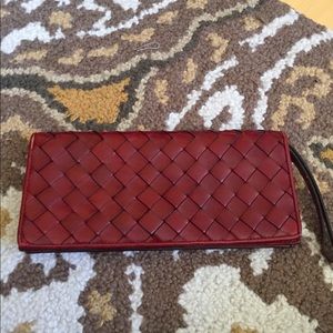 Wilson’s RED Leather Clutch Like new